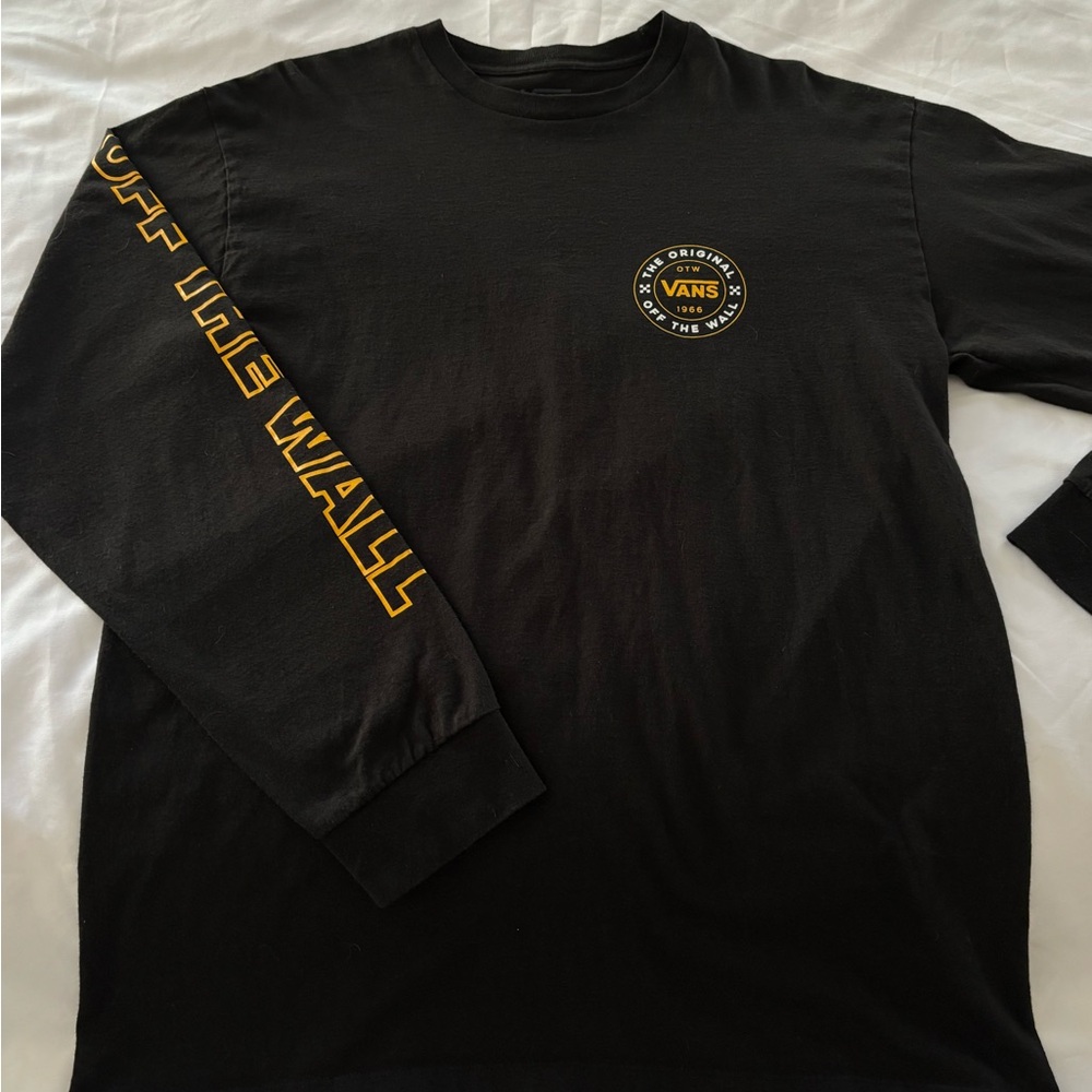 Original Vans “Off the Wall” Long Sleeve Shirt (NWOT) Black-Large